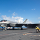 An F-35C Lightning II from the Rough Raiders of Strike Fighter Squadron (VFA) 125 launches from the flight deck of the Nimitz-class aircraft carrier USS Abraham Lincoln (CVN 72) on August 29, 2018. (US Navy)
